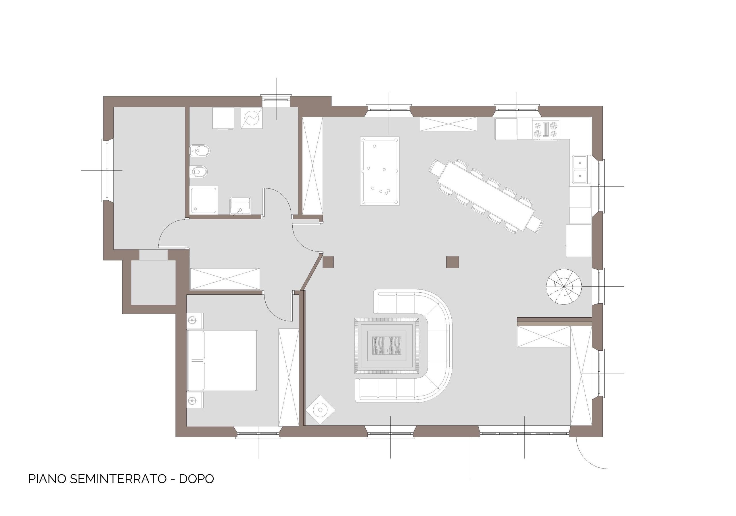 armoniabitare architetto feng shui silvia canziani villa in provincia di Milano Scheda progetto piano seminterrato dopo scaled e1588166200606